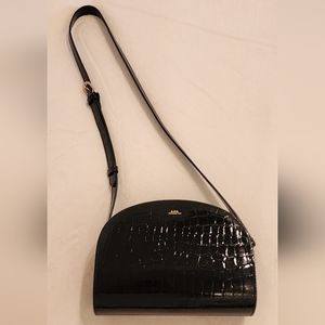 A.P.C. Demi-lune Patent Leather Bag
